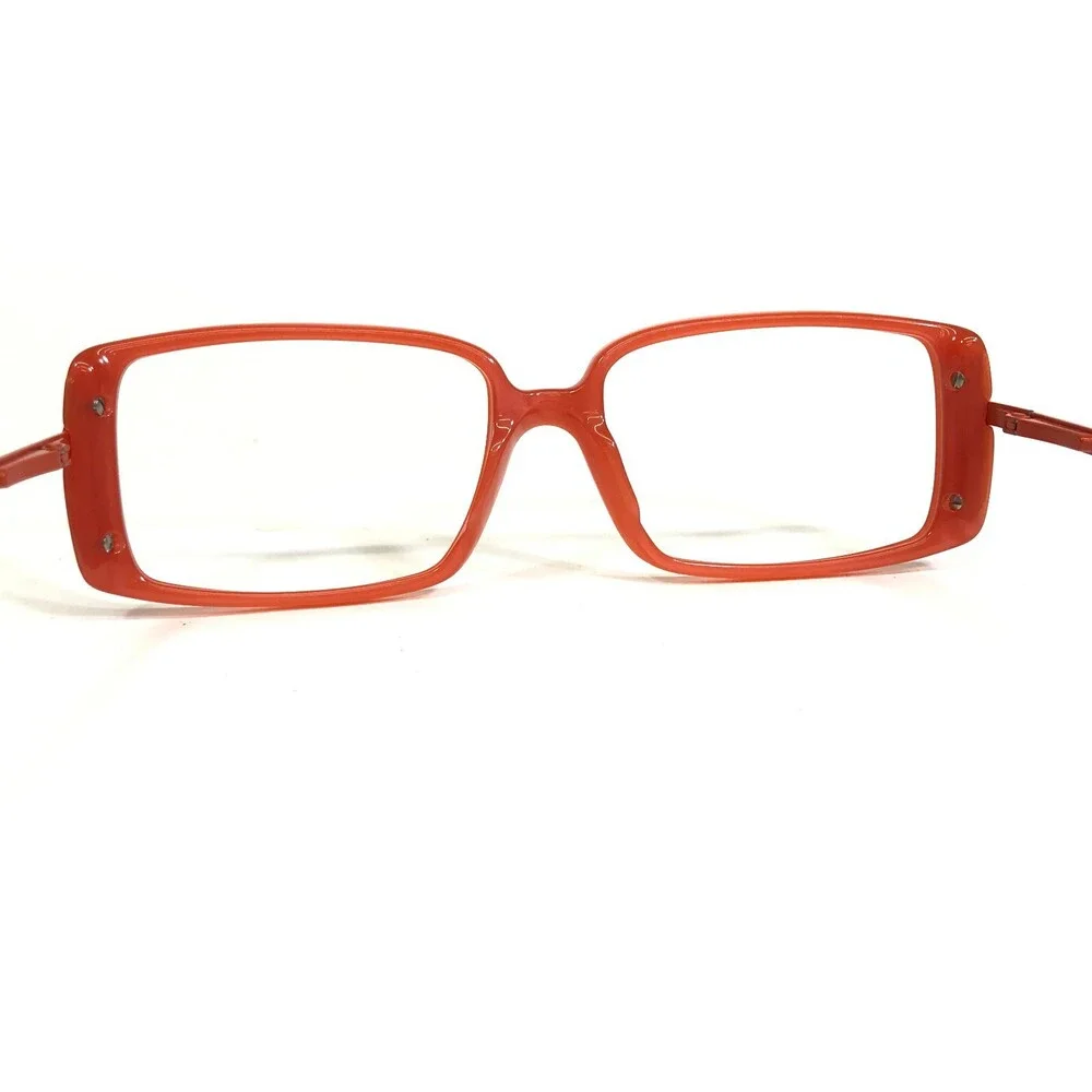 Salvatore Ferragamo Eyeglasses Frames 2608 407 Orange Square Full Rim 52-15-130